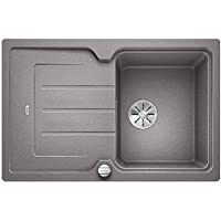 BLANCO Classic Neo 45 S 524000 - Fregadero de cocina de Silgranit PuraDur (reversible- aluminio metálico- con sistema de…